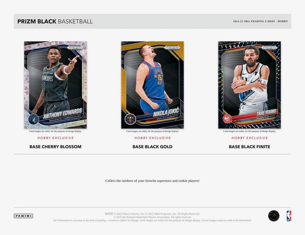 24 panini prism black basketball